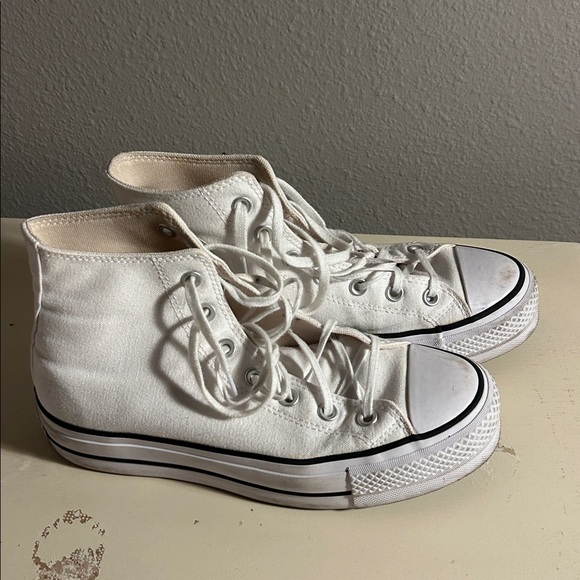 Converse White High-Top Sneakers - Picture 1 of 4